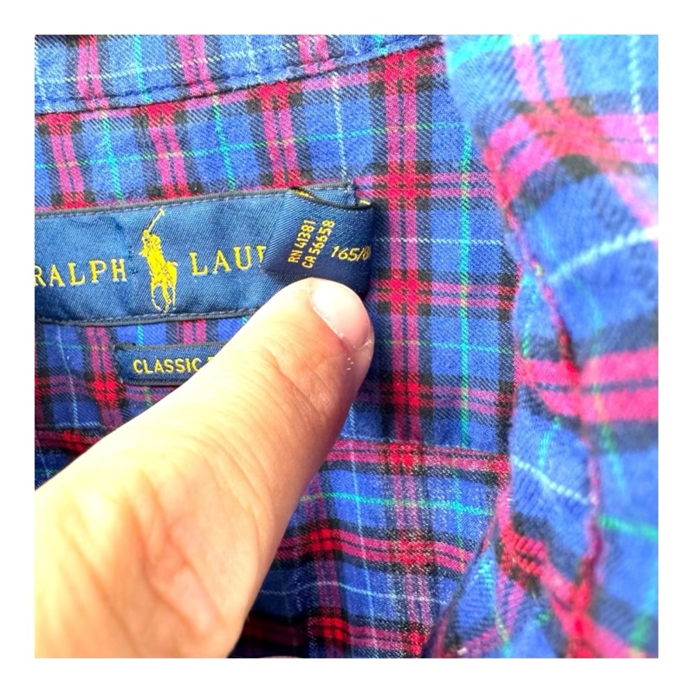 Ralph Lauren | XS Men’s Classic Fit Blue & Red Plaid Button Shirt‎ - Picture 6 of 14